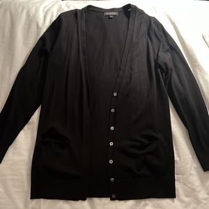 Banana Republic, 100% Merino Wool Black Cardigan, Size Large